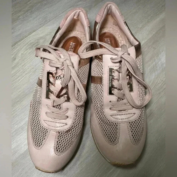 Michael Kors Maggie Trainer Pink‎ Blush Rose Gold Size 8 - Picture 2 of 9